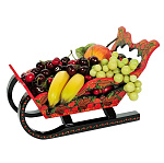 22145  /38*24*24см Хохлома Конфетница "Сани" большие 