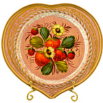 Поднос с авторской росписью 17х16 см