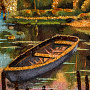 Картина янтарная "Лодка у берега" 60х40 см, фотография 2. Интернет-магазин ЛАВКА ПОДАРКОВ