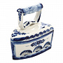 Шкатулка фарфоровая "Утюжок". Гжель, фотография 3. Интернет-магазин ЛАВКА ПОДАРКОВ