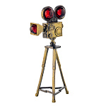 Статуэтка с янтарем "Кинокамера"