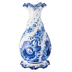 Гжель Ваза "Нежность №3"Малая 24см Авт. Алехин С.С.