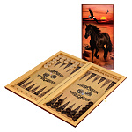 0062420/50*25 Настольные игры 2в1 НАРДЫ/ШАШКИ "КОНЬ/ЛОШАДЬ" 50*25см  хит