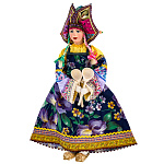 0011252-СКОМОРОХ дев.  Кукла "Скоморох" подвесная  (ручная работа)