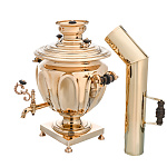 0074614/8л КОМПЛЕКТ Самовар ВАЗА Томпак+Труба бесподдувальный,мастер Маликов,реставрация