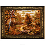 Картина янтарная "Осенний лес" 98х75 см