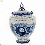 0018925/коб Гжель Банка для сыпучих продуктов Авт. Алехин С.С.