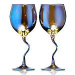   ГХСЗ RNLZ6403FI Набор 2 ФУЖЕРОВ ИЗОГНУТАЯ НОГА 400мл "ЛАЗУРИТ" 4