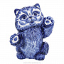 Статуэтка "Очаровательный кот". Гжель, фотография 1. Интернет-магазин ЛАВКА ПОДАРКОВ