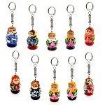 4098-М-4,5см Сувенир БРЕЛОК "МАТРЕШКА"  в ассортименте (h ок.4,5см)