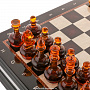 Шахматный ларец с янтарными фигурами "Королевский" 48х48 см, фотография 11. Интернет-магазин ЛАВКА ПОДАРКОВ