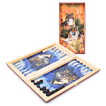 0059099/7040/22 Нарды-шашки "Волки" (40х20х4 СМ)