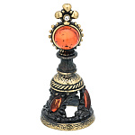 0045666/427.1 Сувенир Колокольчик с камушками Сувенир (коньячный)