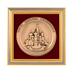 Плакетка "Москва. Храм Василия Блаженного" 26х26 см