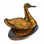Деревянная шкатулка детская "Уточка" Хохлома, фотография 2. Интернет-магазин ЛАВКА ПОДАРКОВ