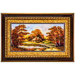 0073628-56*37см Картина янтарная крошка "ПЕЙЗАЖ" (47*28см внут.раз.)