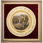 0068544 Златоуст ПАННО "Шахтеры", позолота, дерево