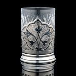 0055820 Серебро 875* ПОДСТАКАННИК  гравировка, чернение 89,2гр