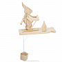 Богородская деревянная игрушка "Кролик-лыжник", фотография 4. Интернет-магазин ЛАВКА ПОДАРКОВ