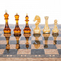 Шахматы из карельской березы с фигурами из янтаря 46х46 см, фотография 3. Интернет-магазин ЛАВКА ПОДАРКОВ