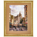 0069206 КАРТИНА Принт на холсте "МОСКВА. АРБАТ" багет 57*47 см