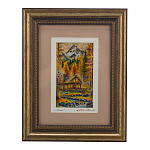 Картина на перламутре "Осень. Дом" 28х22 см