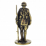 Бронзовая статуэтка миниатюра "Пехотинец"