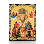 0059255  ИКОНА рукописная "НИКОЛАЙ ЧУДОТВОРЕЦ" 26*32*4см