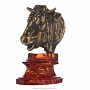 Статуэтка с янтарем "Бюст быка малый", фотография 1. Интернет-магазин ЛАВКА ПОДАРКОВ