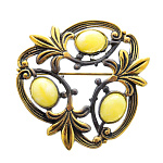 0045405/811.4 Брошь Цветочная нотка трио (белый)