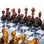 Шахматы с перламутром и янтарными фигурами "Питер" 45х45 см, фотография 2. Интернет-магазин ЛАВКА ПОДАРКОВ