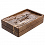 Домино в резной дубовой шкатулке "Родина Мать", фотография 3. Интернет-магазин ЛАВКА ПОДАРКОВ