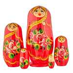 Матрешка "Цветы" 5 мест