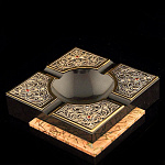 0019946 Златоуст ПЕПЕЛЬНИЦА (яшма, фианиты)   (150)