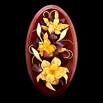 0055288-НП ПАННО "Цветы" янтарное шир.20см, высота 35см