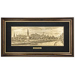 200335/35*72см Офорт черно-белый " Москва. Кремлевская набережная"