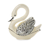 -лебедь  Сувенир ШКАТУЛКА "БЕЛЫЙ ЛЕБЕДЬ" (в стиле Фаберже)  