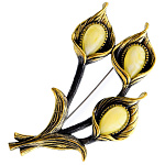 0058462/2024.4 Брошь Калла Трио (белый)