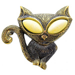 0045227/1784.4 Брошь Лисичка (белый)