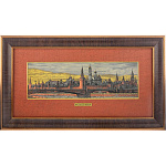  /21*40см Офорт цветной."Кремль. Большой Москворецкий мост" 