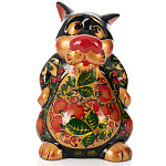 0039487  Хохлома Сувенир КОПИЛКА ПЁС  "Ну ты это, заноси, если что..."  керамика   13*17*11см