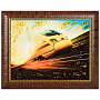 Картина янтарная "Поезд Сапсан" 30х40 см, фотография 1. Интернет-магазин ЛАВКА ПОДАРКОВ