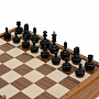 Игровой набор с шахматами из массива черного дуба 48х48 см, фотография 4. Интернет-магазин ЛАВКА ПОДАРКОВ