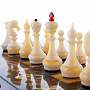 Шахматы с инкрустацией и фигурами из янтаря "Олива" 56х56 см, фотография 5. Интернет-магазин ЛАВКА ПОДАРКОВ