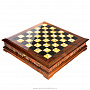 Шахматный ларец янтарный, сапеле, фотография 3. Интернет-магазин ЛАВКА ПОДАРКОВ
