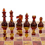 Шахматы с инкрустацией и фигурами из янтаря 28х28 см, фотография 3. Интернет-магазин ЛАВКА ПОДАРКОВ