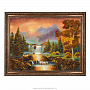 Картина янтарная "Водопад в лесу" 60х80 см, фотография 1. Интернет-магазин ЛАВКА ПОДАРКОВ