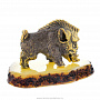 Статуэтка на янтаре "Кабан Пумба", фотография 2. Интернет-магазин ЛАВКА ПОДАРКОВ