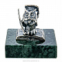 Статуэтка "Сова на книге" на каменной подставке. Серебро 925*, фотография 1. Интернет-магазин ЛАВКА ПОДАРКОВ