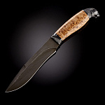 0048232/рукоять-серебр Оружие сувенирное Нож "Беркут 2" дамаск, кар-береза ПУМА  в П/У